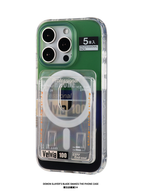 富士胶卷磁吸手机壳适用于苹果17Promax保护套文艺小众磨砂iPhone16Pro防摔情侣胶片相机复古保护壳