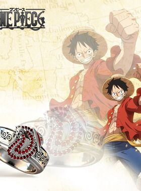 高品质版本海贼王红发香克斯主题戒指高级复古印象小众指环动漫