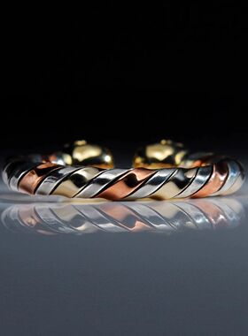 高品质新款彩金色三生三世三色戒指中性个性死生相依骷髅头指环