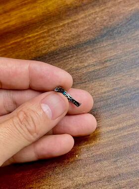 新款高版本暗夜澜星尾戒戒指蓝色宝石尾戒轻奢简约时尚百搭