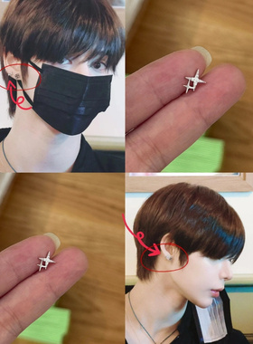 高品质版本smtr2025Justinjay星星闪钻耳钉JayJay同款耳饰
