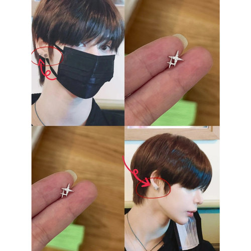高品质版本smtr2025Justinjay星星闪钻耳钉JayJay同款耳饰