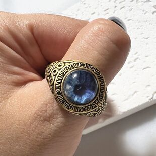 高品质现货黑暗之魂3教宗左眼右眼戒指黑魂周边沙力万指环轻奢ins