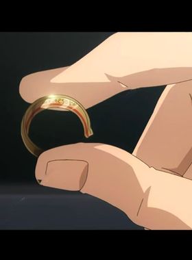 新款高品质版本抱胁同款对戒红线mitesoro情侣款戒指