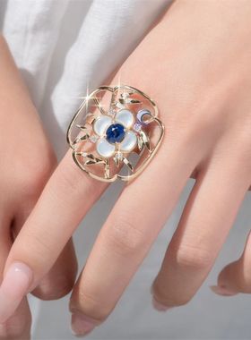 新款刀剑乱舞明月竹影三日月宗近戒指梦向指环东方美学戒指