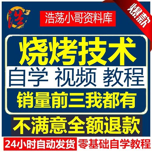 烧烤技术配方视频教程秘制调料秘方零基础入门到精通
