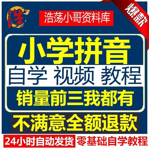 小学汉语拼音教程声母韵母标准发音教学习低年级语文辅导高清视频