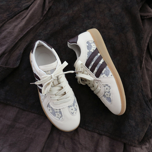 软底休闲运动鞋 网纱透气德训鞋 百搭小众女鞋 平底小白网鞋 时尚