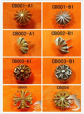 纯铜植鞣革皮具腕带手环财布扣