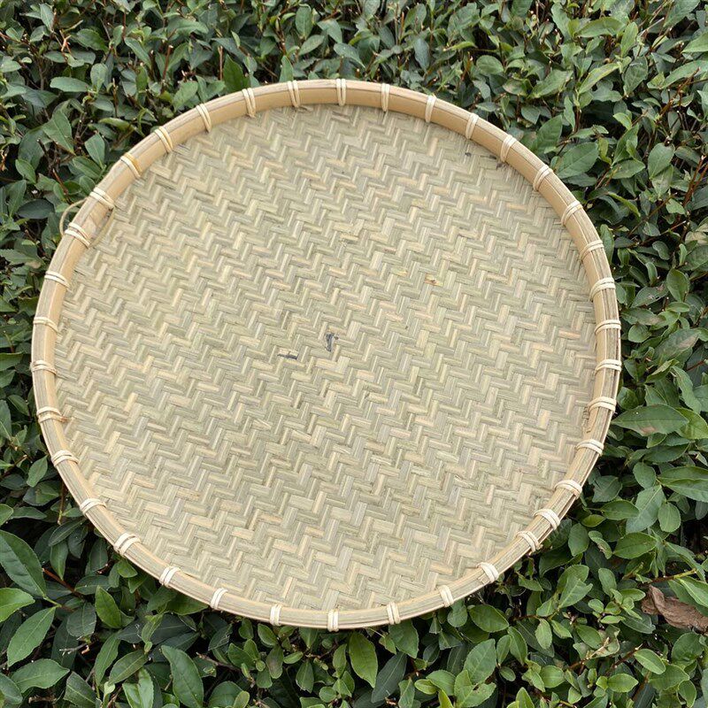 2023全竹青簸箕头层竹青竹皮制品圆手工竹皮竹筛竹编平底手工无孔