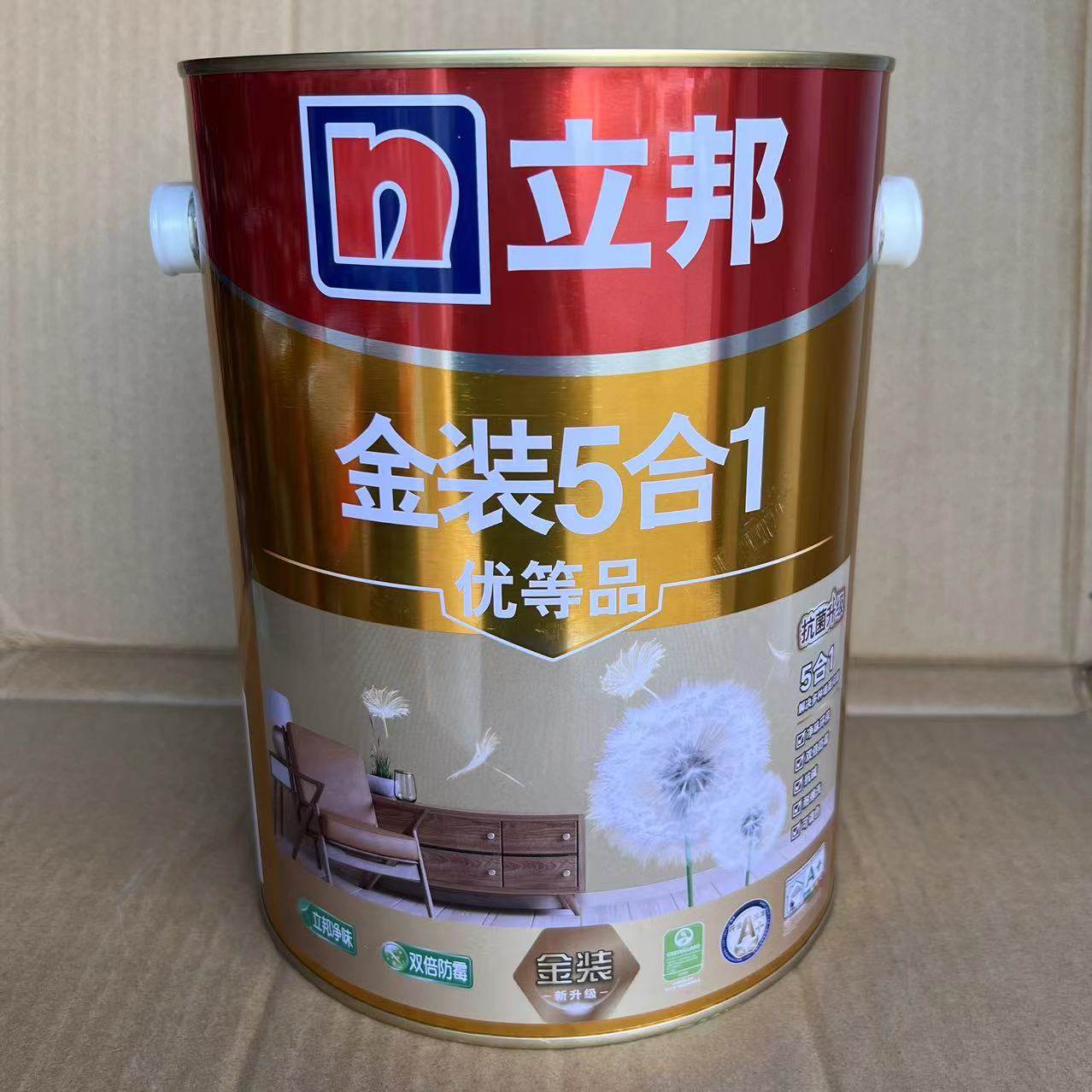 立邦漆金装净味五合一5L墙面漆图片
