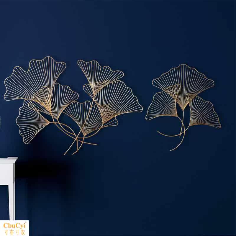 壁饰金属铁艺银杏叶立体客厅客餐厅欧式创意装饰品墙面上挂件墙饰|ruв категории Домашний быт, роспись - от Buy2taobao.com для оказания профессиональной услуги покупки агента Taobao