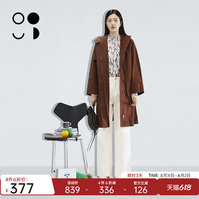 轻户外宽松休闲连帽风衣