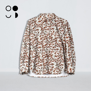 复古碎花衬衫 未知未觉25冬新品 法式 纯棉宽松长袖 女W443C11317 短款