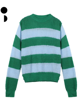 未知未觉2024年春装新品时尚短款长袖薄款慵懒风毛衣女W311M59032