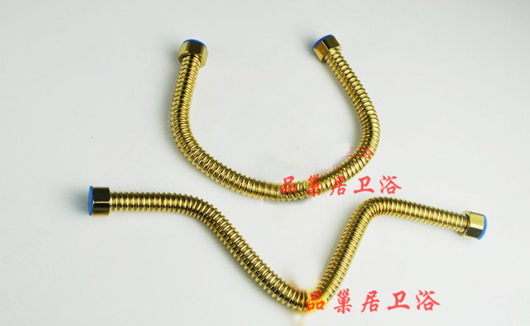 金色波纹硬管热水器马桶进水软管