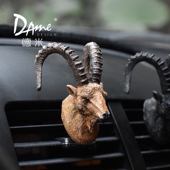 DAME德米车载香熏羱羊汽车香水出风口夹装 饰品野山羊摆件车用礼物