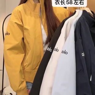 美式 宽松百搭情侣夹克上衣潮 高街立领拉链棒球服外套女男秋季 新款