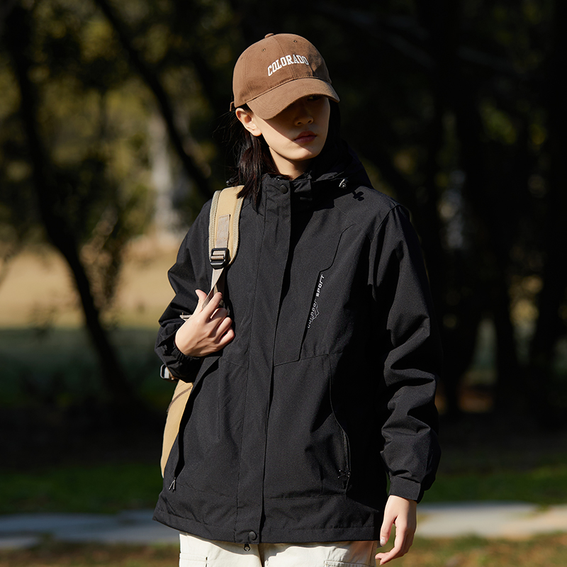 战狼世家户外登山三合一冲锋衣团购印制LOGO工作服小个子冲锋服女
