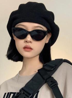 猫眼墨镜复古男女2023网红凹造型