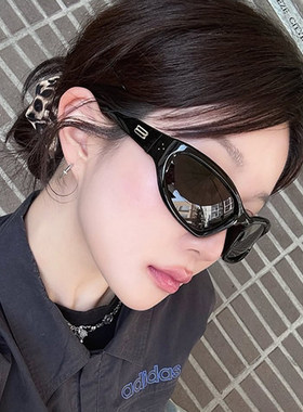 Y2K凹造型防晒可当发箍墨镜女