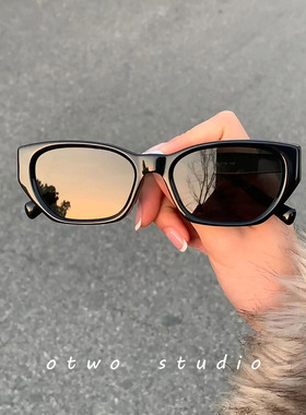 高级感gm墨镜女款猫眼欧美风网红防紫外线2024新款太阳镜男款防晒