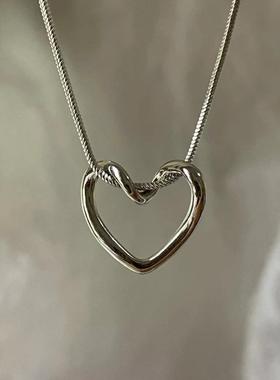 镂空爱心项链简约ins学生