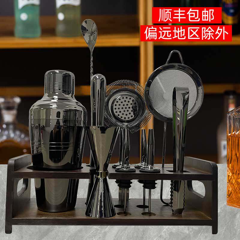 狮晟304不锈钢调酒器雪克壶日式调酒器带架子调酒工具调酒器套装高性价比高么？