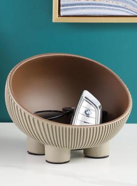 高档轻奢茶几家用创意北欧入户进门鞋柜装钥匙收纳盒摆件玄关装饰