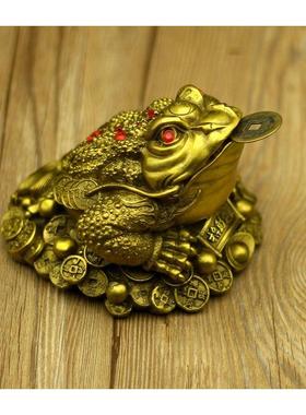 纯铜金蟾招财摆件 风水用品招财进宝 蟾蜍七星 店铺开 业礼品摆件