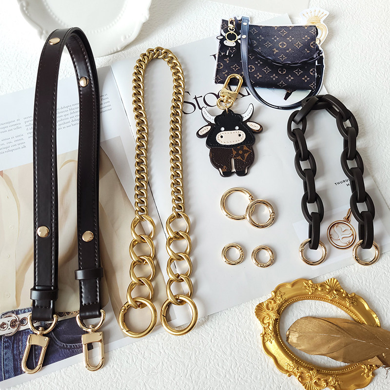 洗漱包26号19盥洗袋改造老花内胆肩带斜挎亚克力包带腋下链条配件