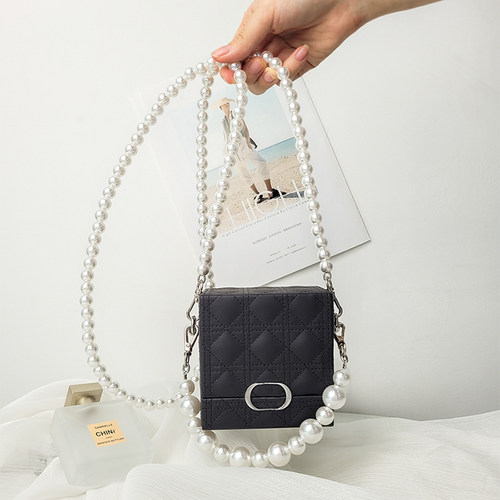 迪奥口红盒改造包包珍珠肩带链条