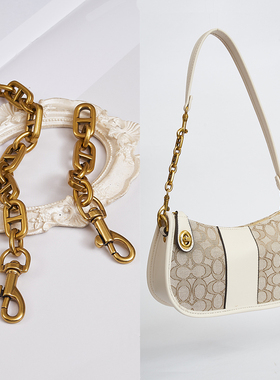 适用蔻驰coach包包延长链mk麻将包tabby加长链条腋下肩带改造配件