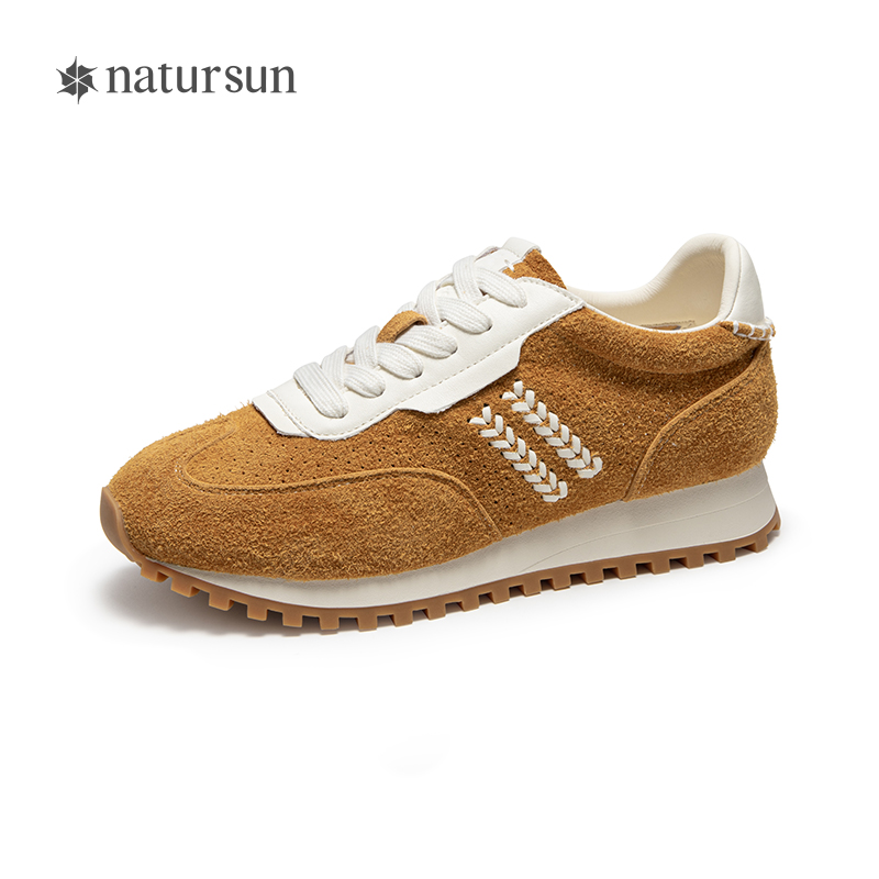 natursun厚底德训鞋女