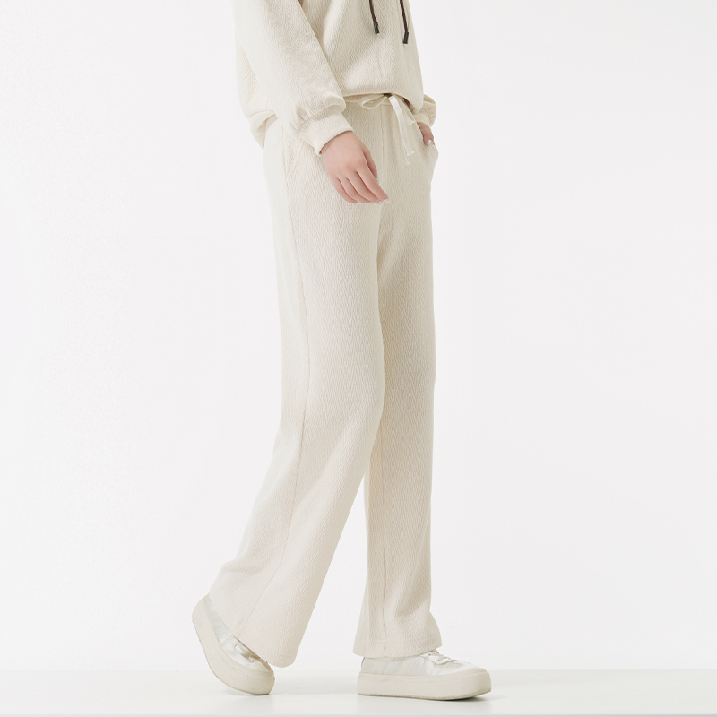 EMOO杨门高腰抽绳阔腿裤