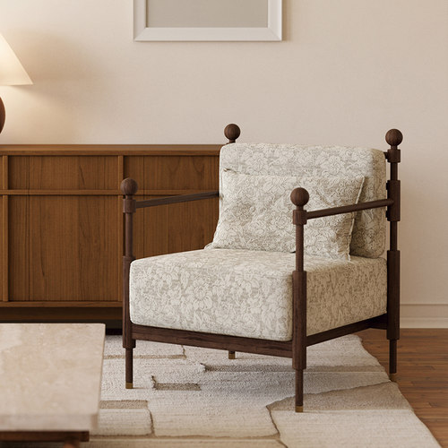 UCK海棠花法式复古单人沙发椅