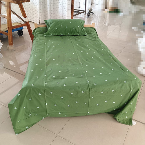 如家连锁酒店宾馆布草绿色红色棉花球全棉床单医院养老院老年公寓 - 封面