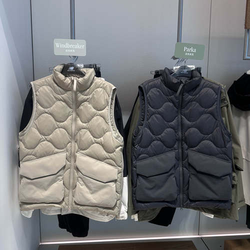 NB休闲简约百搭时尚羽绒马甲男