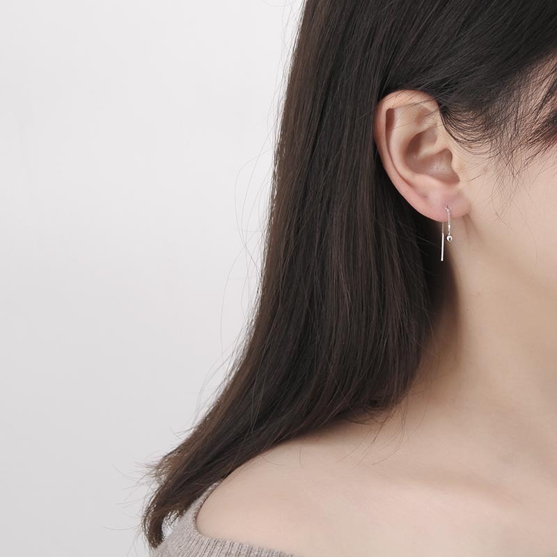 言若银迷你小圆珠气质韩国耳线