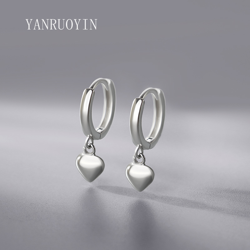 纯银气质甜美耳环女养耳洞