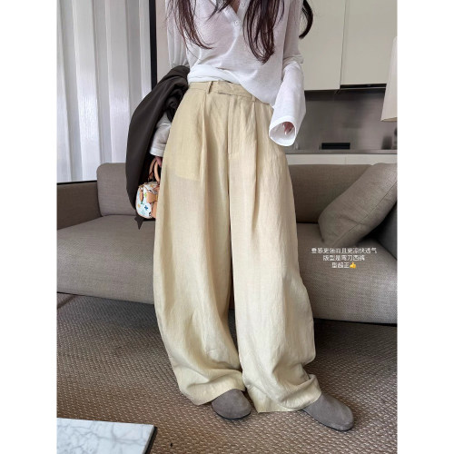 西装裤薄松长裤阔腿裤女夏裤子