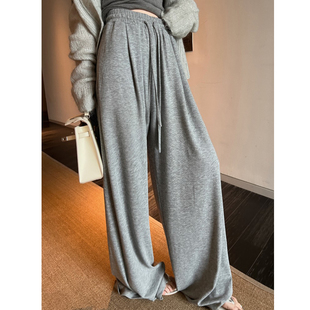 长裤 LIL 女阔腿裤 宽松休闲裤 CHER春秋舒适垂感显高显瘦大长腿韩版