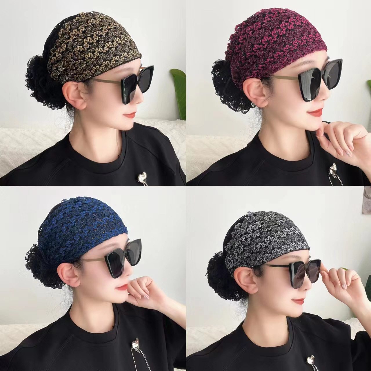 头巾头套妈妈款方便头套帽子