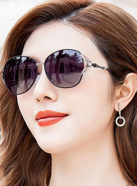 新款太阳镜女高级感大脸显脸小偏光墨镜遮阳防紫外线妈妈开车眼镜
