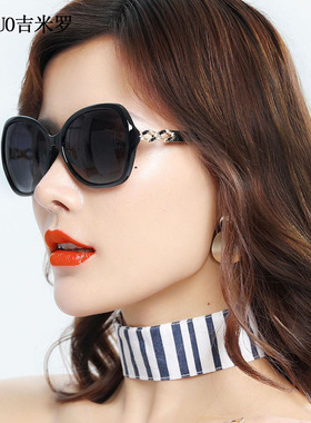 偏光太阳镜女2025新款防紫外线遮阳开车专用眼镜大框圆脸大脸墨镜