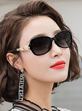 新款小框偏光太阳镜开车墨镜女防紫外线优雅复古网红街拍眼镜小脸
