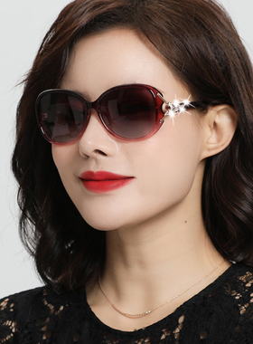 太阳镜女2025新款防紫外线眼镜大脸显瘦偏光墨镜女高级感夏开车