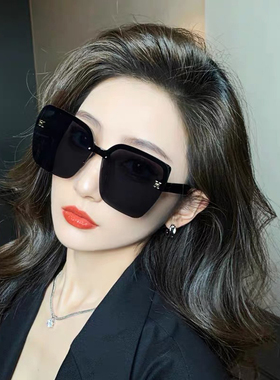无框方形太阳镜大气女士墨镜