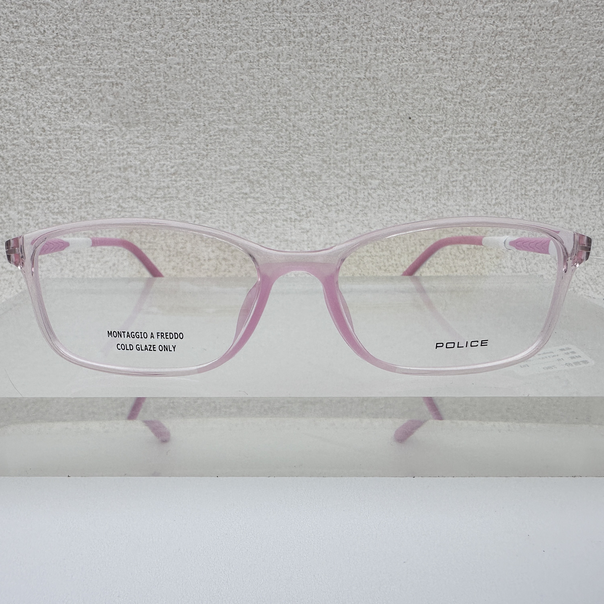 意大利police儿童眼镜框可配近视TR90女童粉色VK115J男童蓝色67
