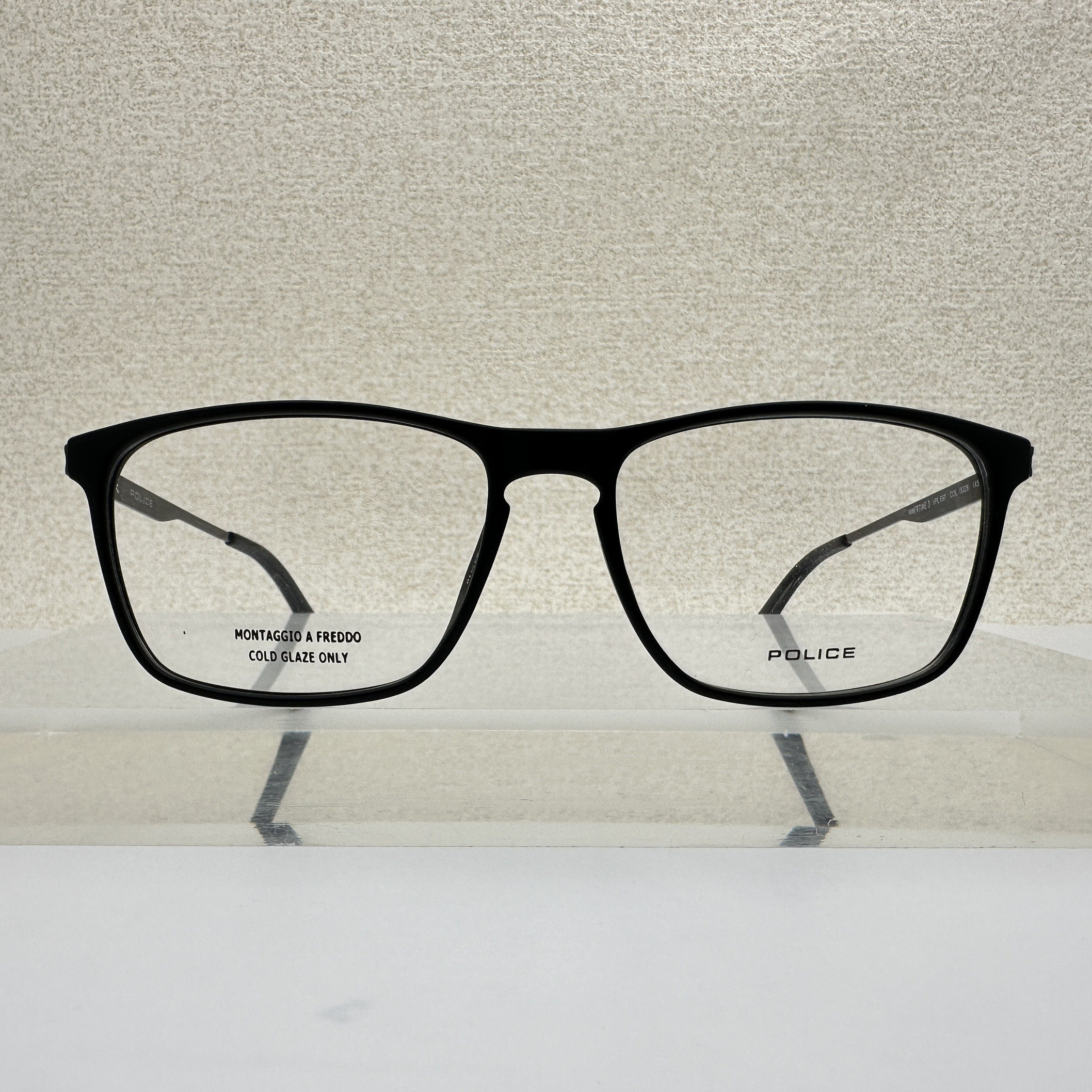 意大利police眼镜框可配近视男款方框 VPL697黑框69
